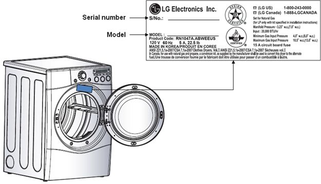 Kenmore dryer serial number lookup
